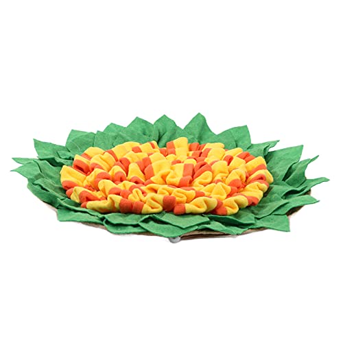 Qukaim Hamster Holzplattform, Sicherer Rechteck Holzständer für Hamster Kaninchen 20cm Pet Snuffle Pad Nasentrainingsmatte für Hunde und Hasen, Gelb, Interaktive Fütterungsmatte von Qukaim