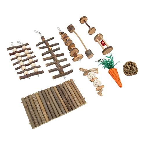 Qukaim Hamster-Kauspielzeug-Set, sicheres Zähneknirschen, Kauspielzeug für Kleintiere, inklusive Spielzeug für Hamster, Chinchillas, Kaninchen und Meerschweinchen, 10 Stück Qukaim Hamster-Kauspielzeug-Set, sicheres Zähneknirschen, Kauspielzeug für Kleintiere, inklusive Spielzeug für Hamster, Chinchillas, Kaninchen und Meerschweinchen, 10 Stück von Qukaim