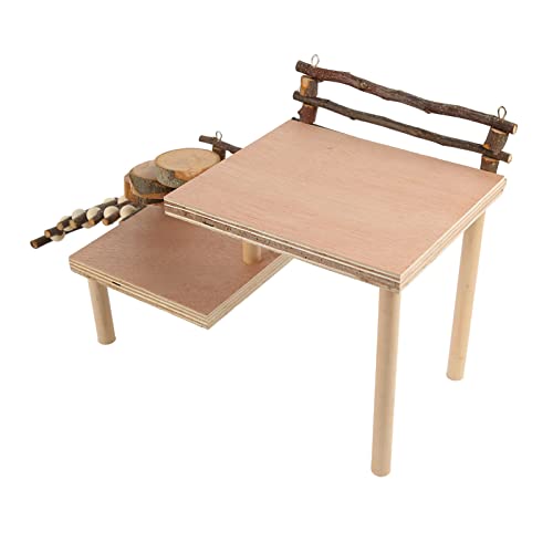 Qukaim Hamster Kletterplattform Hamster Kletterplattform Holz 2 Etagen Hamster Spielplatz Aktivitätsset mit Brücke für kleine Haustiere Ideal für Hamster und Kleintiere Qukaim Hamster Kletterplattform Hamster Kletterplattform Holz 2 Etagen Hamster Spielplatz Aktivitätsset mit Brücke für kleine Haustiere Ideal für Hamster und Kleintiere von Qukaim
