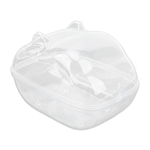 Qukaim Hamsterbadewanne, Doppelnutzungsbad und Sandbad für Hamster und Rennmäuse, goldenes Seidenbär-Design, kompakte Größe für kleine Haustiere, leicht zu reinigen von Qukaim