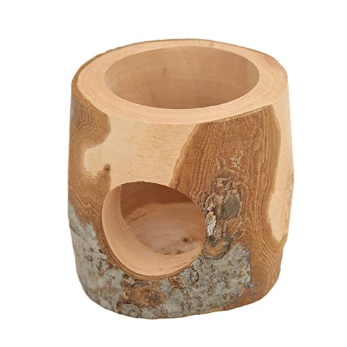 Qukaim Hamsterbaum Loch Versteck Holz Klettertunnel Rohr für Meerschweinchen Hamster Kauspielzeug Baumstamm Design ideal für kleine Haustiere von Qukaim