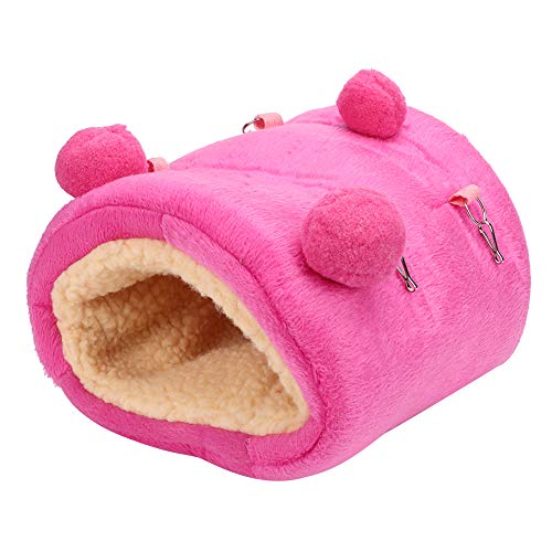 Qukaim Hamsternest, Biber, dick, Mini-Haustier-Hamster-Hängematte, warmes hängendes Schlafnest für Kleintiere, Igel und Eichhörnchen, Rosenrot Qukaim Hamsternest, Biber, dick, Mini-Haustier-Hamster-Hängematte, warmes hängendes Schlafnest für Kleintiere, Igel und Eichhörnchen, Rosenrot von Qukaim