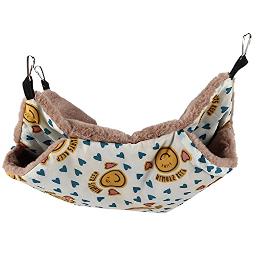 Qukaim Haustier Doppelseitige Hängematte Kleine Haustier Hängende Hängematte Etagenbett, Warmer Schlafsack für Hamster, Mäuse, Weiße Ratten, Doppelseitiges Design, 30 x 30 cm, Ideal für Kleintiere Qukaim Haustier Doppelseitige Hängematte Kleine Haustier Hängende Hängematte Etagenbett, Warmer Schlafsack für Hamster, Mäuse, Weiße Ratten, Doppelseitiges Design, 30 x 30 cm, Ideal für Kleintiere von Qukaim