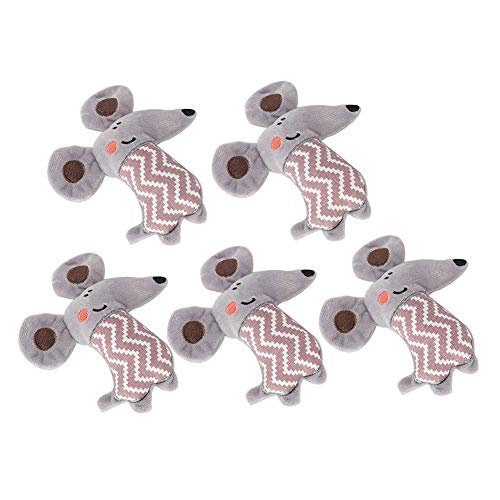 Qukaim Haustier Plüschtier Haustier Plüschtier Set, 5 Stück Mini Cartoon Maus mit eingebauter Katzenminze, interaktives Katzenspielzeug zum Spielen, ideal für Katzen, 8,9 cm lang Qukaim Haustier Plüschtier Haustier Plüschtier Set, 5 Stück Mini Cartoon Maus mit eingebauter Katzenminze, interaktives Katzenspielzeug zum Spielen, ideal für Katzen, 8,9 cm lang von Qukaim