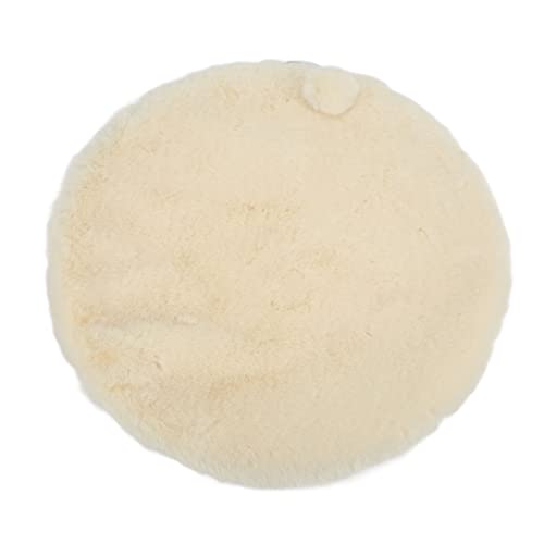 Qukaim Haustier-Schlafmatte, rund, warm, bequem, rund, Haustierbett mit kleinem Ball für drinnen und draußen, 30 cm Durchmesser, Käseweiß Qukaim Haustier-Schlafmatte, rund, warm, bequem, rund, Haustierbett mit kleinem Ball für drinnen und draußen, 30 cm Durchmesser, Käseweiß von Qukaim