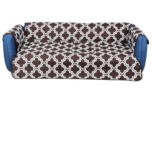 Qukaim Haustier-Sofa-Matte, Polyester-Seide, Haustier-Sofa-Kissen, wasserdicht, rutschfest, Haustier-Lounge-Matte, schmutzabweisend, dunkler Kaffee-Druck, 116 x 188 cm Qukaim Haustier-Sofa-Matte, Polyester-Seide, Haustier-Sofa-Kissen, wasserdicht, rutschfest, Haustier-Lounge-Matte, schmutzabweisend, dunkler Kaffee-Druck, 116 x 188 cm von Qukaim