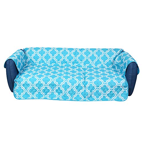 Qukaim Haustier-Sofa-Pad, Polyester-Seide, wasserdicht, rutschfest, Haustier-Sofa-Kissen, schmutzabweisend, Lounge-Matten-Pad, Ultraschalldruck, 167 x 190 cm, Himmelblau, geeignet für drei Personen Qukaim Haustier-Sofa-Pad, Polyester-Seide, wasserdicht, rutschfest, Haustier-Sofa-Kissen, schmutzabweisend, Lounge-Matten-Pad, Ultraschalldruck, 167 x 190 cm, Himmelblau, geeignet für drei Personen von Qukaim
