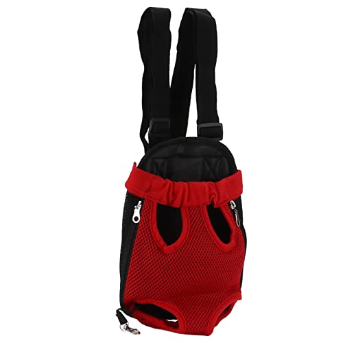 Qukaim Haustier-Tragerucksack, Haustier-Brustrucksack, atmungsaktiver Haustier-Front-Katzen-Hundetragerrucksack, verstellbares Design für Wandern und Reisen, tragbarer Futternapf für Haustiere, Rot Qukaim Haustier-Tragerucksack, Haustier-Brustrucksack, atmungsaktiver Haustier-Front-Katzen-Hundetragerrucksack, verstellbares Design für Wandern und Reisen, tragbarer Futternapf für Haustiere, Rot von Qukaim