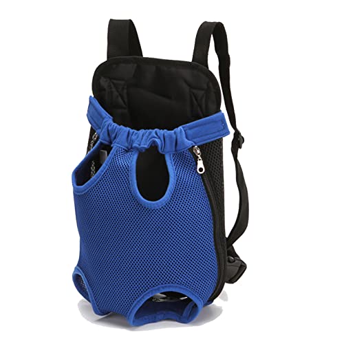 Qukaim Haustier-Tragetasche, Vordertasche, tragbar, atmungsaktiv, Beine, vorne, für Reisen, Wandern, Camping, XL, Blau von Qukaim