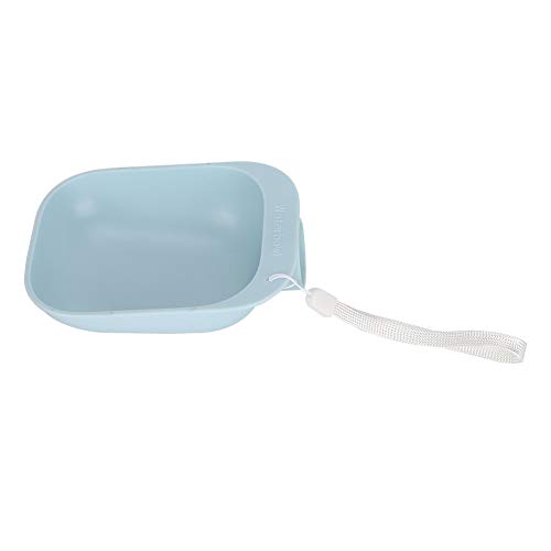Qukaim Haustier Trinknapf ABS 200ml Haustier Futternapf, Bequemer Wassertrink-Futterspender mit Schnalle Seil für Hunde und Katzen, Ideale Haustierbedarf, Allgemein Blau von Qukaim