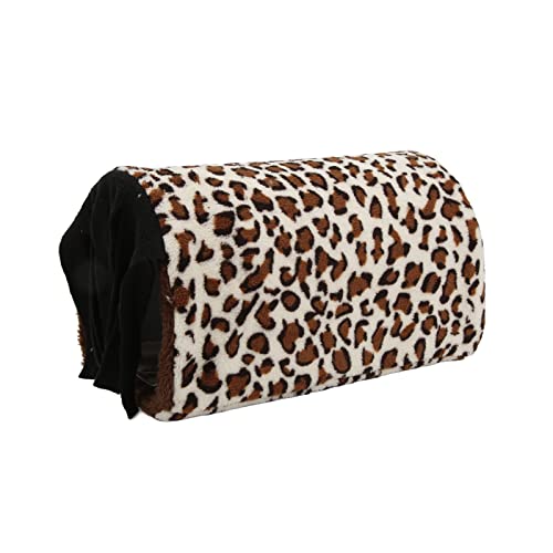 Qukaim Haustier Tunnel Nest Flanell Leopard Kleintier Versteck Spielröhre mit Fransen Vorhang für Hamster und Meerschweinchen, Braun, Kleines Haustier Tube Spielzeug, Tunnelhaus Qukaim Haustier Tunnel Nest Flanell Leopard Kleintier Versteck Spielröhre mit Fransen Vorhang für Hamster und Meerschweinchen, Braun, Kleines Haustier Tube Spielzeug, Tunnelhaus von Qukaim