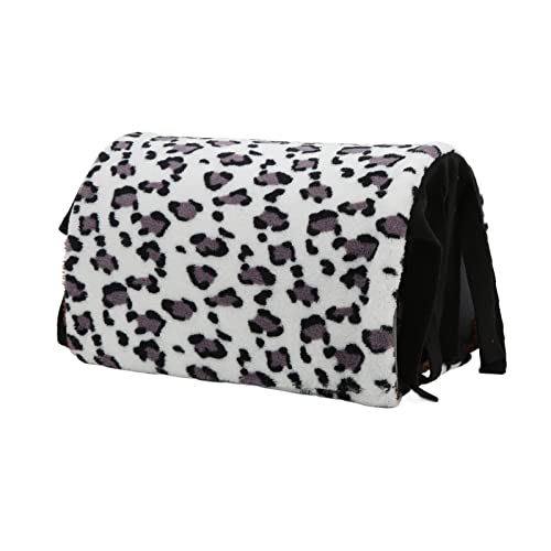 Qukaim Haustier Tunnel Nest Flanell Leopard Kleintier Versteck Spielröhre mit Fransen Vorhang für Hamster und Meerschweinchen, Grau, ideal für kleine Haustiere, Schlauchspielzeug Qukaim Haustier Tunnel Nest Flanell Leopard Kleintier Versteck Spielröhre mit Fransen Vorhang für Hamster und Meerschweinchen, Grau, ideal für kleine Haustiere, Schlauchspielzeug von Qukaim