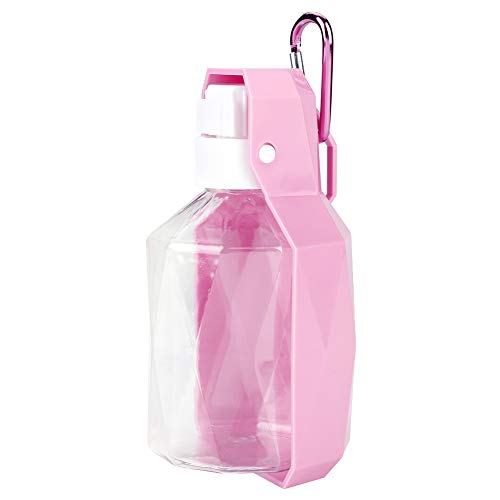 Qukaim Haustier Wasserflasche 250ml Tragbare Haustier Wasserflasche Reise Hund Katze Trinkflasche mit Napfhalter Rosa Qukaim Haustier Wasserflasche 250ml Tragbare Haustier Wasserflasche Reise Hund Katze Trinkflasche mit Napfhalter Rosa von Qukaim