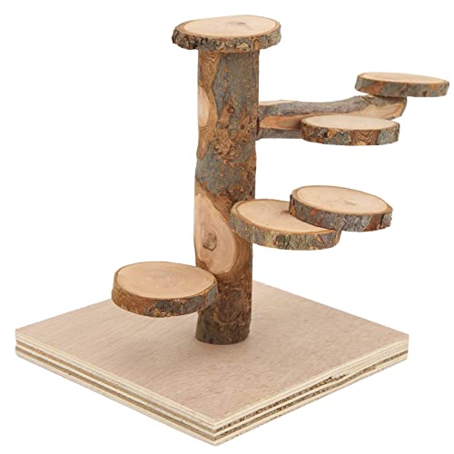 Qukaim Haustierbedarf Holz Hamster Plattform Spielzeug Rotierende Leiter Spielplatz Ständer für Kleine Haustiere Hamster Klettern Spielzeug Haustierbedarf von Qukaim
