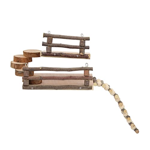 Qukaim Haustierkäfig-Hängematte, doppelschichtiges Hängebett für kleine Haustiere, 4-Jahreszeiten-Design, inklusive Tunnel und Kletterplattform, ideal für Hamster, Frettchen und Kaninchen von Qukaim