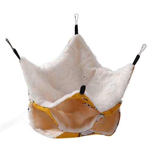 Qukaim Haustierkäfig-Hängematte 3-lagiges hängendes Bett, Kleintier-Hängematte für Hamster, Kaninchen, Eichhörnchen, Haustier-warmes Bett, Hängetunnel, Käfig-Akcory, 30 x 20 cm von Qukaim