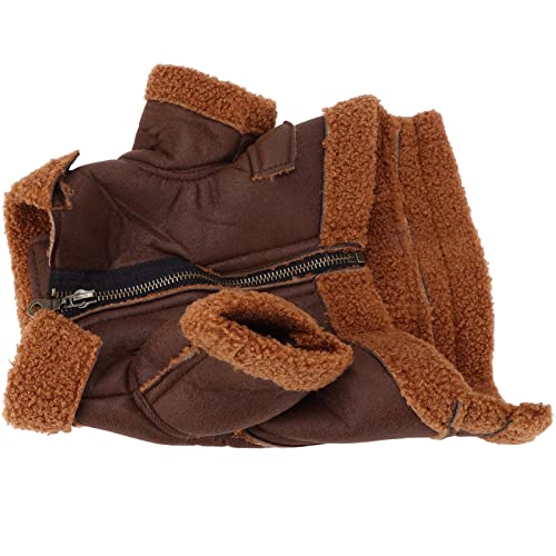 Qukaim Haustierkleidung für den Winter, PU-Leder, verdickter Reißverschlussmantel für kleine, mittelgroße und große Hunde und Katzen, Haustier-Motorradkleidung, warmer Pelzmantel, Schwarz, Größe XL Qukaim Haustierkleidung für den Winter, PU-Leder, verdickter Reißverschlussmantel für kleine, mittelgroße und große Hunde und Katzen, Haustier-Motorradkleidung, warmer Pelzmantel, Schwarz, Größe XL von Qukaim