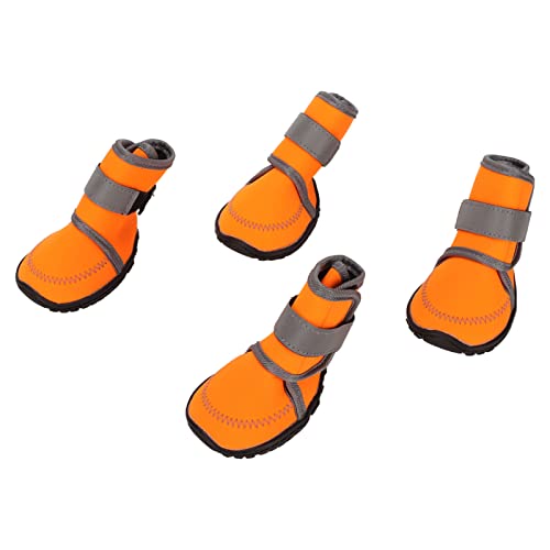 Qukaim Haustierschuhe Hundeschuhe, weiches Gummi, wasserdicht, Pfotenschutz, reflektierende Riemen für Outdoor-Aktivitäten, Größe M, 4 Stück Qukaim Haustierschuhe Hundeschuhe, weiches Gummi, wasserdicht, Pfotenschutz, reflektierende Riemen für Outdoor-Aktivitäten, Größe M, 4 Stück von Qukaim