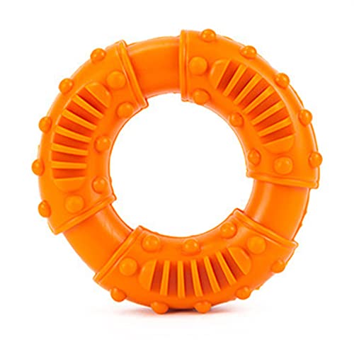 Qukaim Hund Gummi Zähne Schleifen Spielzeug Hund Gummi Zähne Schleifen Donut Spielzeug Anti Rutsch Ring Form Zähne Reinigung Spielzeug für Haustier Orange Qukaim Hund Gummi Zähne Schleifen Spielzeug Hund Gummi Zähne Schleifen Donut Spielzeug Anti Rutsch Ring Form Zähne Reinigung Spielzeug für Haustier Orange von Qukaim