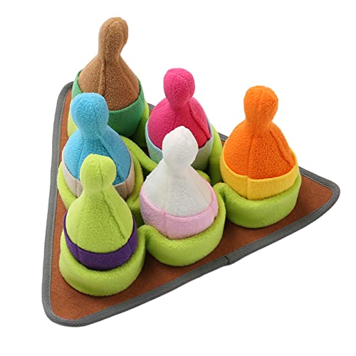 Qukaim Hund Schnüffelmatte Spielzeug Haustier Schnüffelpad, Hund Schnüffelfütterungsmatte, Interaktives Schnüffelkaupad, Puzzle Spielzeug mit Quietschendes Bowling für Geruchstraining, Reduziert Qukaim Hund Schnüffelmatte Spielzeug Haustier Schnüffelpad, Hund Schnüffelfütterungsmatte, Interaktives Schnüffelkaupad, Puzzle Spielzeug mit Quietschendes Bowling für Geruchstraining, Reduziert von Qukaim