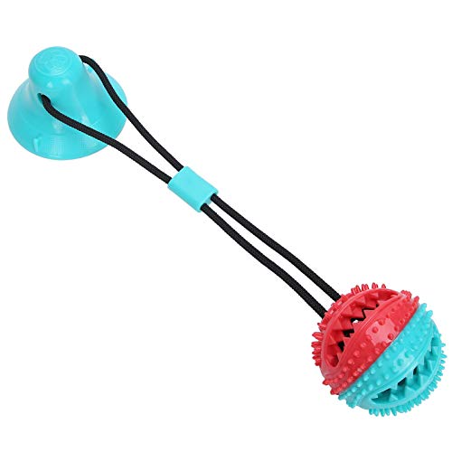 Qukaim Hund Zahnreinigungsball Hund Kauen Saugnapf Ball, Interaktives Haustier Molar Zähne Reinigung Spielzeug, Futterspender Ball für Hunde, Rot und Blau, Langlebige Saugbasis, 10cm Qukaim Hund Zahnreinigungsball Hund Kauen Saugnapf Ball, Interaktives Haustier Molar Zähne Reinigung Spielzeug, Futterspender Ball für Hunde, Rot und Blau, Langlebige Saugbasis, 10cm von Qukaim