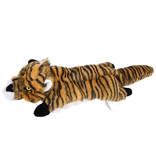 Qukaim Hunde Kauspielzeug Hund Kauspielzeug, Kurzes Plüsch Tiger Design, Interaktiv klingendes Welpenspielzeug für Zahnreinigung und Schutz, ideal zum Kauen und Beißen, 25cm lang Qukaim Hunde Kauspielzeug Hund Kauspielzeug, Kurzes Plüsch Tiger Design, Interaktiv klingendes Welpenspielzeug für Zahnreinigung und Schutz, ideal zum Kauen und Beißen, 25cm lang von Qukaim