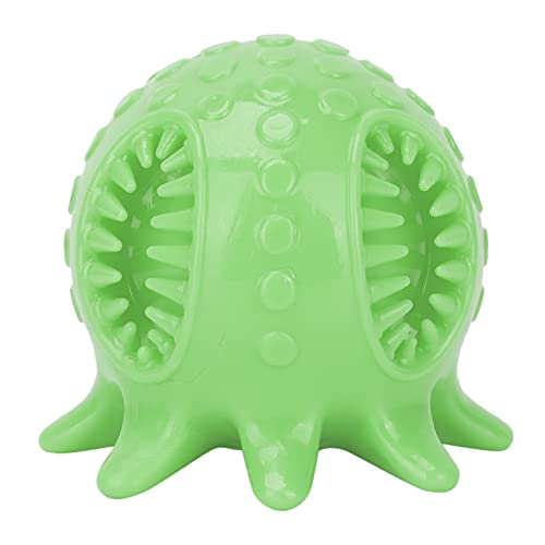 Qukaim Hunde Zahnbürste Spielzeug Octopus Form Hund Kauball Spielzeug Quietschende Zahnreinigung Zahnbürste Biss Spielzeug Futterspender Grün von Qukaim