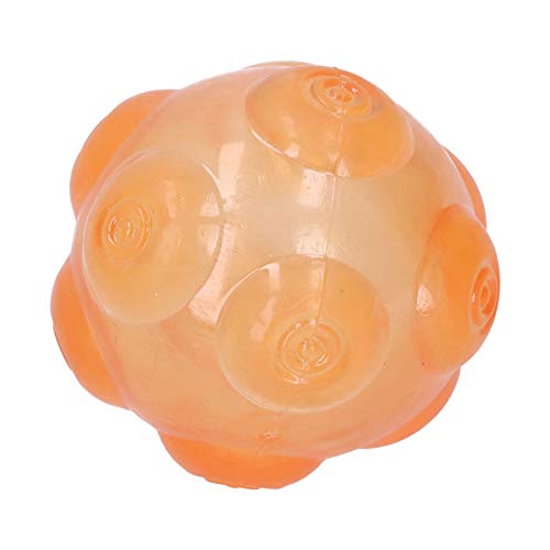 Qukaim Hundeball Spielzeug Haustier Kauspielzeug Quietschball TPR Hüpfende Schwimmende Zahnreinigung Spielzeug für Mittlere und Kleine Hunde Interaktiver Plüsch Kichern Ball Orange Qukaim Hundeball Spielzeug Haustier Kauspielzeug Quietschball TPR Hüpfende Schwimmende Zahnreinigung Spielzeug für Mittlere und Kleine Hunde Interaktiver Plüsch Kichern Ball Orange von Qukaim