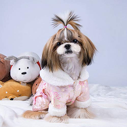 Qukaim Hundemantel aus Baumwolle, für Herbst und Winter, warmer Baumwollmantel, niedlich, rosa, dick, weich, bequeme Kleidung für Hunde, Größe XL Qukaim Hundemantel aus Baumwolle, für Herbst und Winter, warmer Baumwollmantel, niedlich, rosa, dick, weich, bequeme Kleidung für Hunde, Größe XL von Qukaim