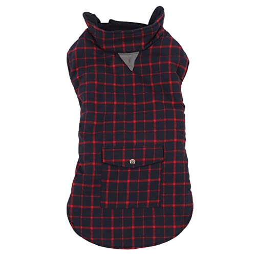 Qukaim Hundemantel für kaltes Wetter, karierte Hundeweste, Winterjacke, gemütlich, wasserdicht, winddicht, für kleine, mittelgroße und große Hunde, warme Hundebekleidung Qukaim Hundemantel für kaltes Wetter, karierte Hundeweste, Winterjacke, gemütlich, wasserdicht, winddicht, für kleine, mittelgroße und große Hunde, warme Hundebekleidung von Qukaim
