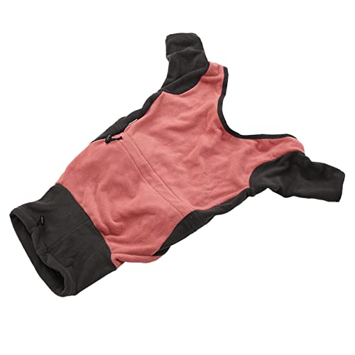 Qukaim Hundemantel mit hohem Halsausschnitt, elastisches Polyester, vierbeinige Winterkleidung mit verstellbarer Schnalle, Größe S, Hunde-Pyjama und Pullover für kleine Hunde von Qukaim