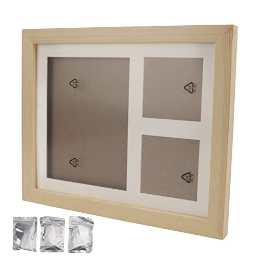 Qukaim Hundepfotenabdruck-Andenken-Set für Hundepfotenabdruck, Premium-Holz-Bilderrahmen mit Ton für Pfotenabdruck, Bonus-Schablone, Rohholzrahmen, 20,3 x 25,4 cm, Weiß Qukaim Hundepfotenabdruck-Andenken-Set für Hundepfotenabdruck, Premium-Holz-Bilderrahmen mit Ton für Pfotenabdruck, Bonus-Schablone, Rohholzrahmen, 20,3 x 25,4 cm, Weiß von Qukaim