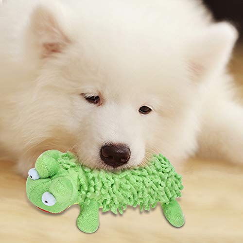 Qukaim Hundespielzeug 2 Stück Frosch und Nilpferd Form Plüsch Hund Kauspielzeug Interaktives Trainingsspielzeug für Haustier Hunde und Welpen, weicher Plüsch, ideal für Spiel- und Kauaktivitäten von Qukaim