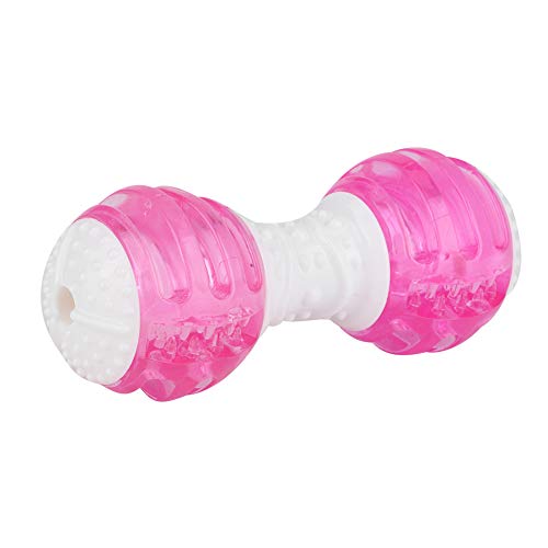 Qukaim Hundespielzeug Haustier Bissfest Langhantel Hundespielzeug, Kauen Backenzähne Reinigung Sound Spielzeug für Hunde, Rosa, Ideal für Zahnpflege und Spielzeit, 15cm Lang Qukaim Hundespielzeug Haustier Bissfest Langhantel Hundespielzeug, Kauen Backenzähne Reinigung Sound Spielzeug für Hunde, Rosa, Ideal für Zahnpflege und Spielzeit, 15cm Lang von Qukaim