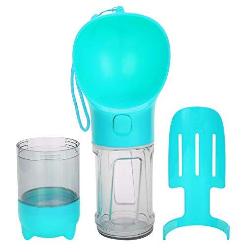 Qukaim Hundetrink-Futterspender Tragbarer Haustier-Wasserbecher, 300 ml Wasserflasche für Hunde und Katzen Reise-Trink-Futterspender, kompaktes Design für einfache Verwendung, ideal für von Qukaim