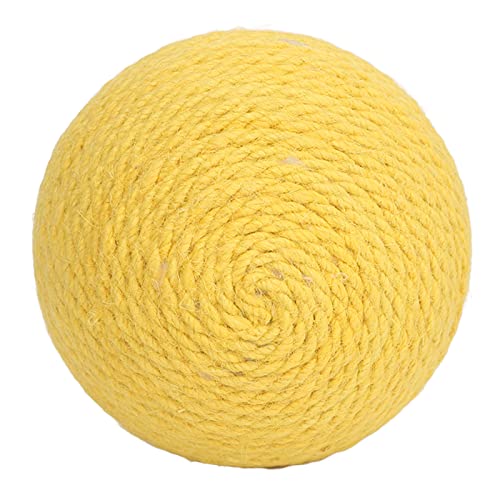Qukaim Katzen Sisalball Spielzeug Katze Sisalball, Interaktiver Sisal Kratzball für Katzen und Kätzchen, Zähne knirschen und Langeweile Linderung Spielzeug, Gelb Qukaim Katzen Sisalball Spielzeug Katze Sisalball, Interaktiver Sisal Kratzball für Katzen und Kätzchen, Zähne knirschen und Langeweile Linderung Spielzeug, Gelb von Qukaim