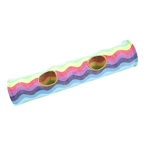 Qukaim Katzenspielröhrchen für Katzen, Plüsch-Tunnel, Spielzeug, zusammenklappbares Katzenspielrohr mit Ball für Kätzchen, Kaninchen, Frettchen, Welpen und Hunde, 60 cm lang, weicher Stoff, mehrfarbig Qukaim Katzenspielröhrchen für Katzen, Plüsch-Tunnel, Spielzeug, zusammenklappbares Katzenspielrohr mit Ball für Kätzchen, Kaninchen, Frettchen, Welpen und Hunde, 60 cm lang, weicher Stoff, mehrfarbig von Qukaim