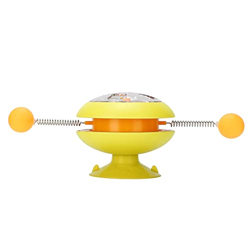 Qukaim Katzenspielzeug Bälle Windmühle Frühling Interaktives Katze Katzenminze Spielzeug Drehteller Teasing Spielzeug mit rotierenden Bällen ABS Material Gelb Qukaim Katzenspielzeug Bälle Windmühle Frühling Interaktives Katze Katzenminze Spielzeug Drehteller Teasing Spielzeug mit rotierenden Bällen ABS Material Gelb von Qukaim
