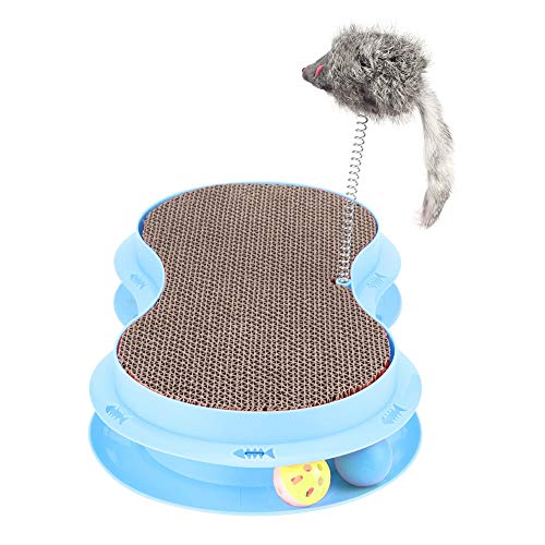 Qukaim Katzenspielzeug Katzenkratzbrett, Wellpapier Kratzpad Spielzeug mit Katzenminze und Glockenball, ideal für Kätzchen und Katzen, 40 x 30 x 5 cm Qukaim Katzenspielzeug Katzenkratzbrett, Wellpapier Kratzpad Spielzeug mit Katzenminze und Glockenball, ideal für Kätzchen und Katzen, 40 x 30 x 5 cm von Qukaim