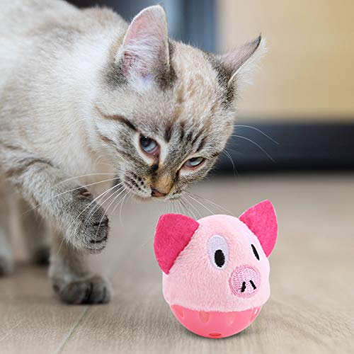 Qukaim Katzenspielzeug Katzenspielzeug Kätzchenglocke Teaser, Tierform Katzenball mit Heulglocke, rot, ansprechender Ball für Indoor-Katzen und Kätzchen Qukaim Katzenspielzeug Katzenspielzeug Kätzchenglocke Teaser, Tierform Katzenball mit Heulglocke, rot, ansprechender Ball für Indoor-Katzen und Kätzchen von Qukaim