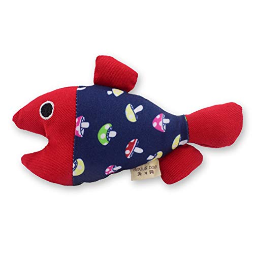 Qukaim Katzenspielzeug in Fischform, Katzenminze-Spielzeug, 1 Stück, Baumwolltuch, Minze, interaktives Spielzeug, rotes Fisch-Design für Katzen, ansprechendes und lustiges Haustierspiel Qukaim Katzenspielzeug in Fischform, Katzenminze-Spielzeug, 1 Stück, Baumwolltuch, Minze, interaktives Spielzeug, rotes Fisch-Design für Katzen, ansprechendes und lustiges Haustierspiel von Qukaim