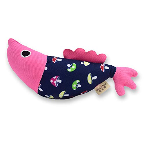 Qukaim Katzenspielzeug in Fischform, interaktives Minz-Sound-Spielzeug für Katzen, Baumwolltuch, rosa Farbe, ansprechende Haustier-Spielzeit, 1 Stück Qukaim Katzenspielzeug in Fischform, interaktives Minz-Sound-Spielzeug für Katzen, Baumwolltuch, rosa Farbe, ansprechende Haustier-Spielzeit, 1 Stück von Qukaim
