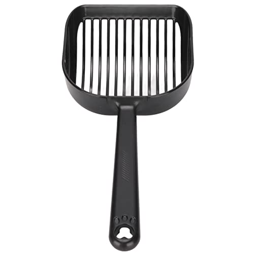 Qukaim Katzenstreuschaufel, Katzenkotschaufel, ABS Katzenkotschaufel mit 5 mm Abstand, Filterdesign, ergonomischer Griff, schwarzer gewöhnlicher Stil, Katzenzubehör Qukaim Katzenstreuschaufel, Katzenkotschaufel, ABS Katzenkotschaufel mit 5 mm Abstand, Filterdesign, ergonomischer Griff, schwarzer gewöhnlicher Stil, Katzenzubehör von Qukaim