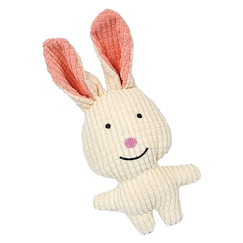 Qukaim Kauspielzeug Plüschtier Weiches Plüsch Kauspielzeug, Bissfestes Quietschspielzeug für Hunde und Katzen, Interaktives Angstabbauspielzeug, Weißes Kaninchen-Design, 30 cm lang Qukaim Kauspielzeug Plüschtier Weiches Plüsch Kauspielzeug, Bissfestes Quietschspielzeug für Hunde und Katzen, Interaktives Angstabbauspielzeug, Weißes Kaninchen-Design, 30 cm lang von Qukaim