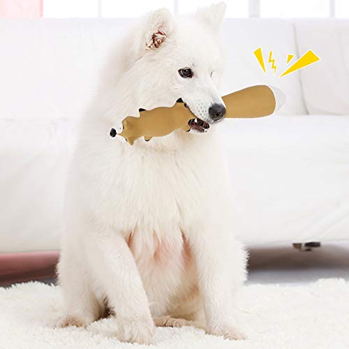 Qukaim Kauspielzeug für Hunde, Latex, Fuchsform, interaktiv, klingende Zahnreinigung, Hundespielzeug, langlebiges Beiß-Trainingsspielzeug für Hunde, sicher für Haustiere, 4 Stück Qukaim Kauspielzeug für Hunde, Latex, Fuchsform, interaktiv, klingende Zahnreinigung, Hundespielzeug, langlebiges Beiß-Trainingsspielzeug für Hunde, sicher für Haustiere, 4 Stück von Qukaim