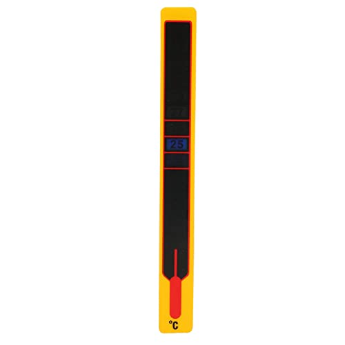 Qukaim Klebethermometer Aquarium Thermometer Streifen, Klebe Digitale Temperaturanzeige, Leicht ablesbarer Thermometer Aufkleber für Fischtank, 20cm lang, geeignet für Süß- und Salzwasser von Qukaim