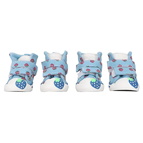 Qukaim Kleine Haustierschuhe für kleine Hunde, weiche, atmungsaktive Canvas-Welpenstiefel, verhindern Rutschen, niedliches Design für Bichon und Teddy, Blau, Typ 1, Größe S Qukaim Kleine Haustierschuhe für kleine Hunde, weiche, atmungsaktive Canvas-Welpenstiefel, verhindern Rutschen, niedliches Design für Bichon und Teddy, Blau, Typ 1, Größe S von Qukaim