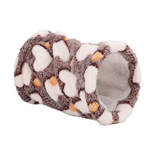 Qukaim Kleiner Haustier Tunnel, Winter Warm Plüsch Tunnel für Hamster Meerschweinchen Igel Single Pass Design Kaffee Liebe 30cm Lang Ideal zum Verstecken und Spielen Qukaim Kleiner Haustier Tunnel, Winter Warm Plüsch Tunnel für Hamster Meerschweinchen Igel Single Pass Design Kaffee Liebe 30cm Lang Ideal zum Verstecken und Spielen von Qukaim