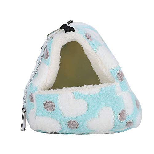 Qukaim Kleiner Haustierkäfig Hamster Schlafsack Herzförmige Burg Hängematte Schwamm Plüsch Kleines Haustier Nest Hängebett für Hamster Ideal für kleine Haustierkäfige von Qukaim