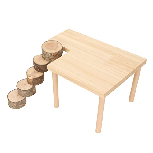 Qukaim Kleines Haustier Kletterspielzeug Hamster Kletterplattform, Holz Kleine Haustier Aktivitätsspielplatz mit runder Leiter, ideal für Hamster und Zuckergleiter, 30 x 20 x 15 cm Qukaim Kleines Haustier Kletterspielzeug Hamster Kletterplattform, Holz Kleine Haustier Aktivitätsspielplatz mit runder Leiter, ideal für Hamster und Zuckergleiter, 30 x 20 x 15 cm von Qukaim